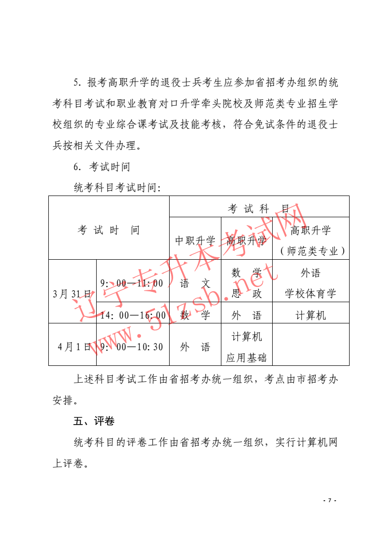 辽宁专升本2018年招生工作实施办法的通知