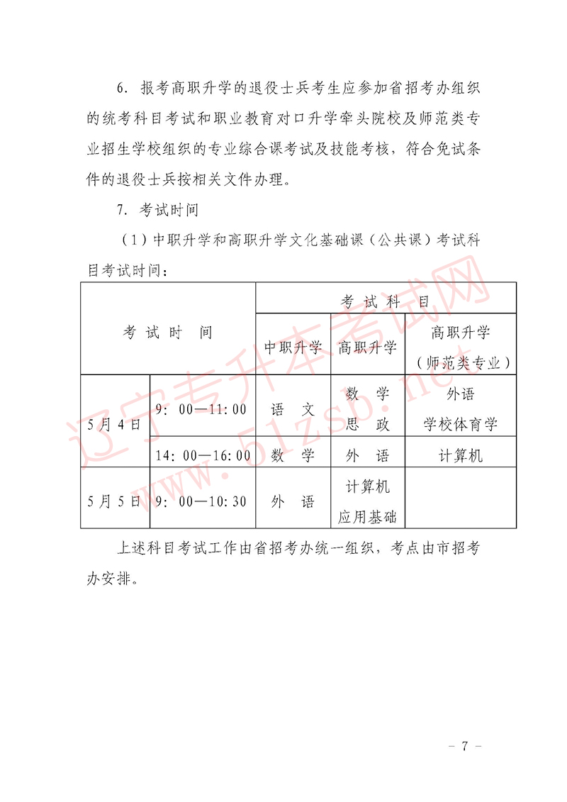 2019年辽宁专升本招生考试工作实施办法