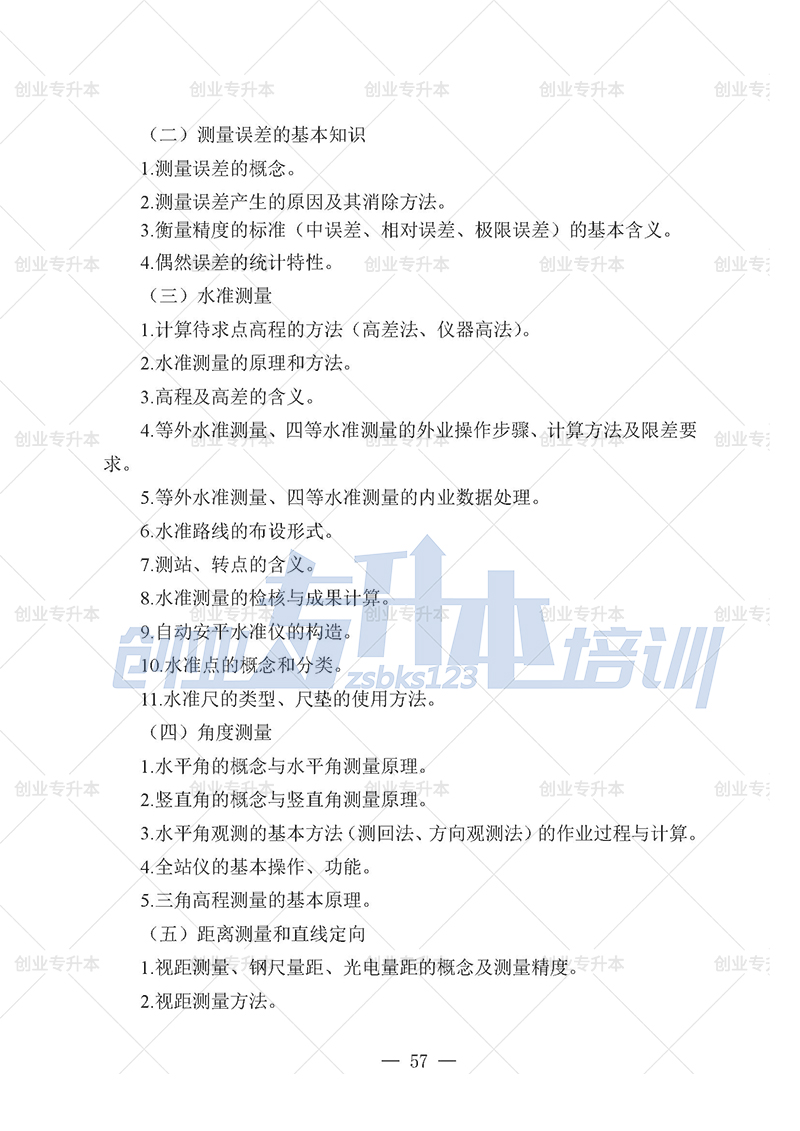 2025年辽宁专升本测绘组考试大纲