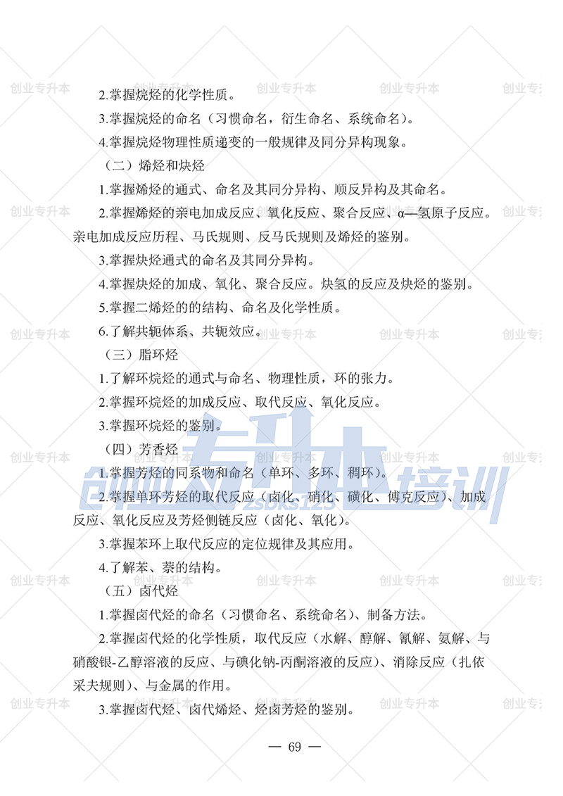 2025年辽宁专升本化工组考试大纲