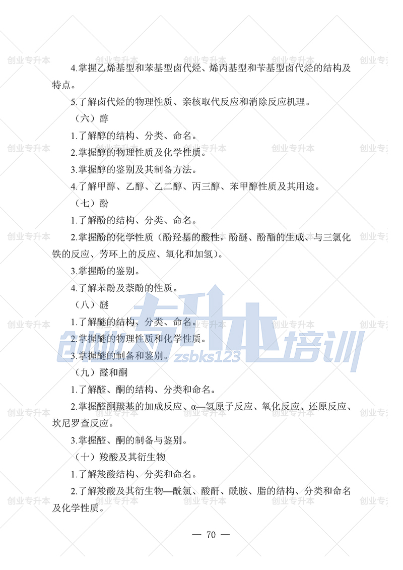 2025年辽宁专升本化工组考试大纲