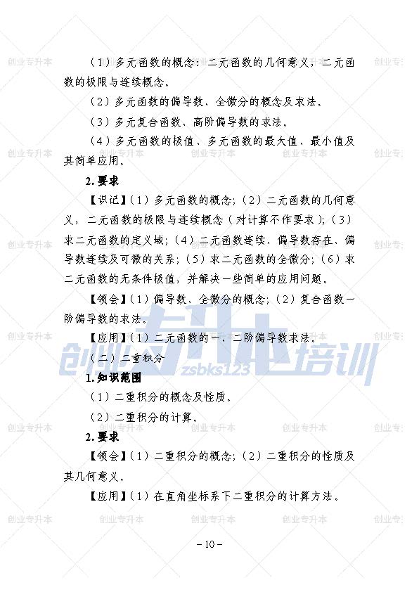 辽宁专升本公共课考试大纲计算机基础、外语、高等数学、思修