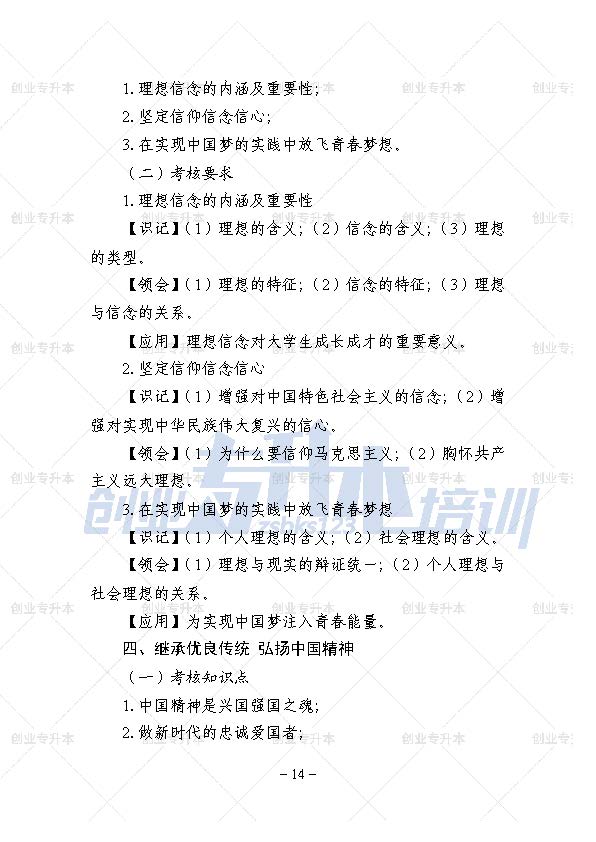 辽宁专升本公共课考试大纲计算机基础、外语、高等数学、思修